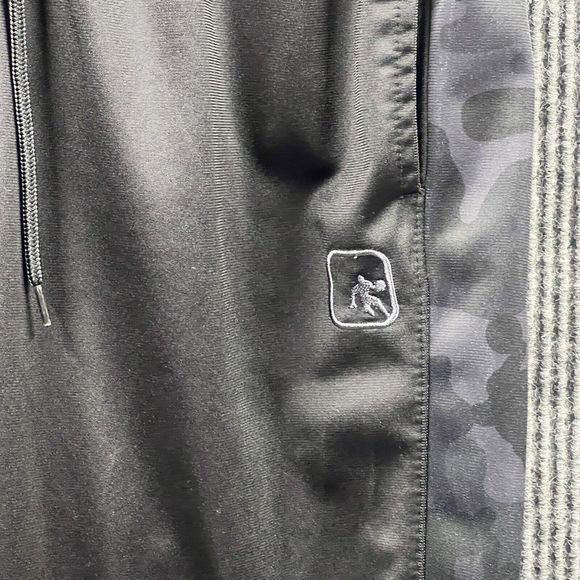 ANDI Pants Mens Large Black Athletic Drawstring Jogger Pockets Basketball Casual - Picture 2 of 13